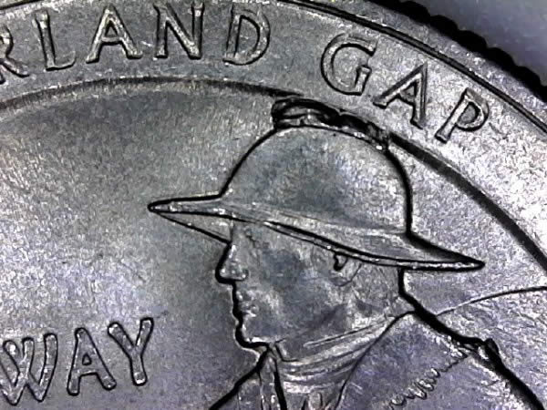 2016-P-Cumberland-Gap-Quarter-With-3-Reverse-Die-Chips-Bird-Poop-On-Hat